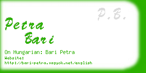 petra bari business card